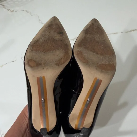 Sam Edelman Black Patent Pointed-Toe High Heel Pumps - Women's | 10.5 - Picture 10 of 10